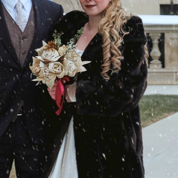 Deep Brown Fur Coat (Faux) - Picture 2 of 8